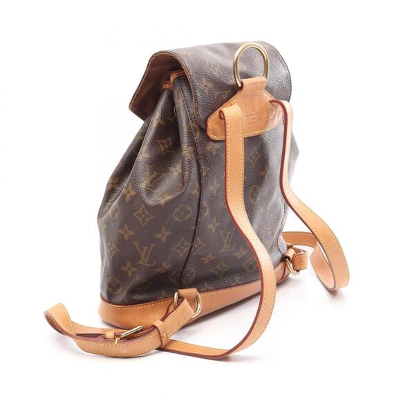 LOUIS VUITTON Authentic Brown Monogram Leather Backpack main image 5